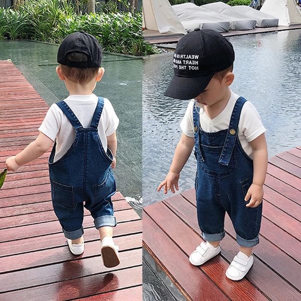 

yyc baby jeans and jeans 1-3 years old baby cotton belt pants children korean casual loose pants fashion, Blue