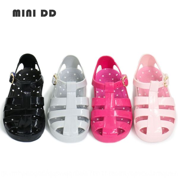 

summer 2020 and sandals new girl sandals solid color roman jelly shoes waterproof anti-skid korean children's jelly shoes, Black;red