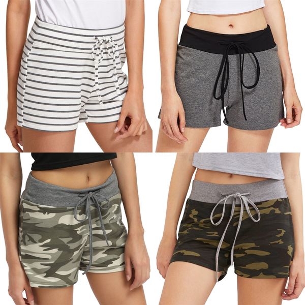 

pants casual loose female trousers summer women shorts designer striped printed ladies short#8971, White;black