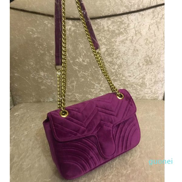 Hochwertige Marmont Samttaschen Handtaschen Damen Umhängetasche Sylvie Handtaschen Geldbörsen Kette Mode Umhängetasche