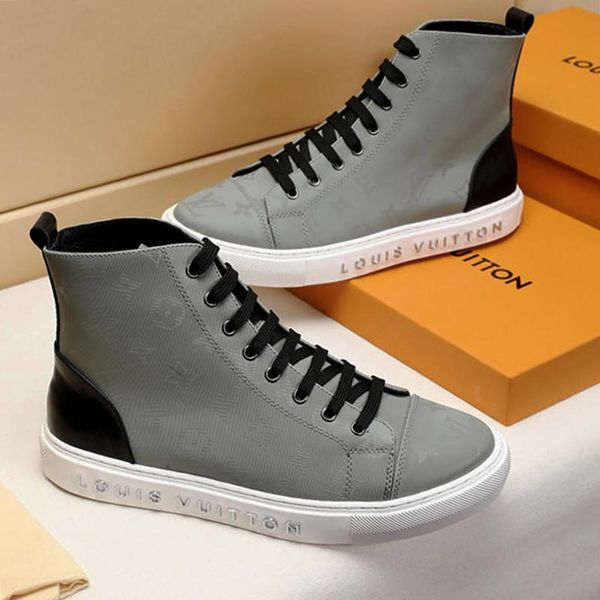 

luxury mens shoes boots fashion sneakers zapatos de hombre with origin box ankle boots mens shoes bottes hommes fashion boots drop shipp, Black