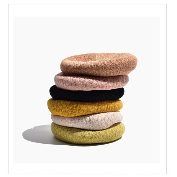 

female korean style all-match lace yarn thin breathable painter's hat beret beret painter hat web celebrity, Blue;gray