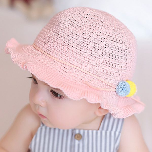 

cap cap straw thin super cute children autumn fisherman baby female male baby princess straw hat sun hat, Blue;gray