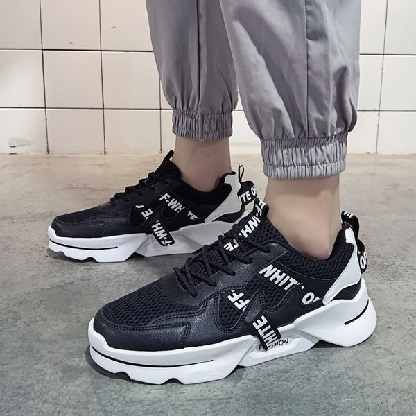 

pring and autumn new style trend running shoes junior high school student's hong kong style outdoor travel shoes men's cas
