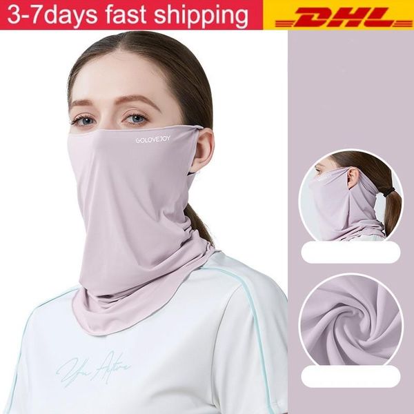 

dhl ups ship ice silk cool mask fashion sunscreen ultra-thin uv-proof breathable scarf dustproof casual wild mask fy6244, Blue;black