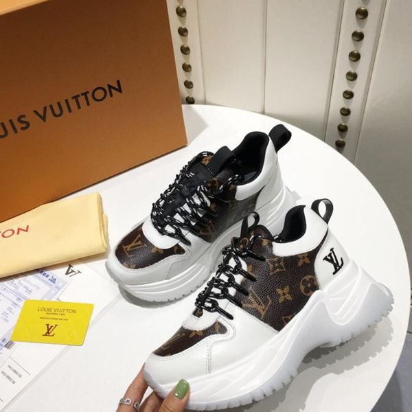 

designer luxury women's casual fashion shoes, women's outdoor casual shoes, leather material, original box 39, Black