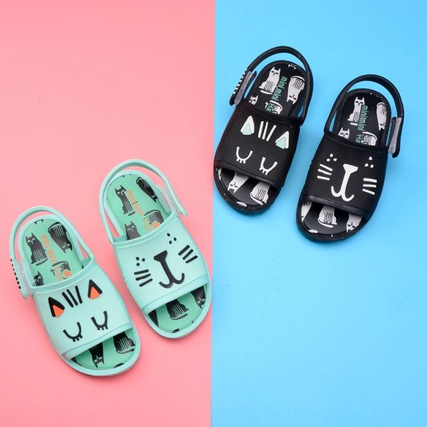 

2020 new sandals and slippers children' sandals melisa jelly shoes cat butterfly leaves boy and girl slippers, Black;grey
