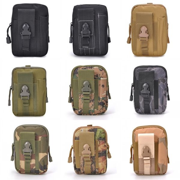 

12x4x18cm outdoor sport waist bag army fan phone pocket hanging bags camouflage molle accessory pack multi function colorful male 8 2yl b2