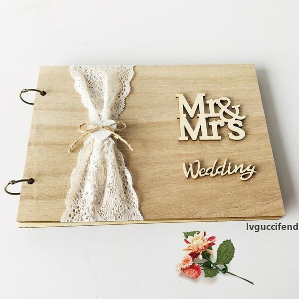 

10/20/30/40 pages wedding guest book rustic wooden wedding guestbook gifts for guests wb1846