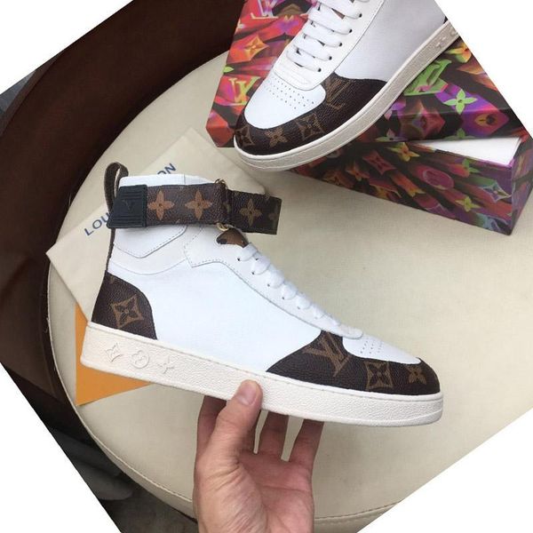 

2020 couple shoes fashion luxury mens leather casual sport shoes,personality wild high mens casual shoes size 35-46 00121, Black