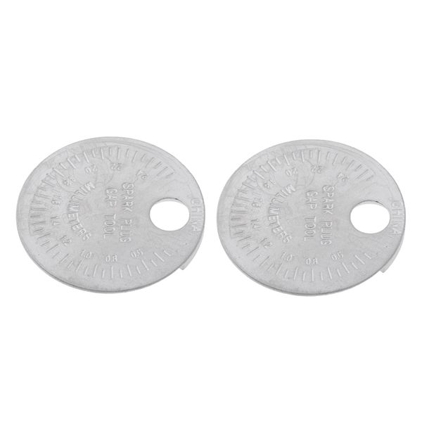 

2x spark plug gapper circular coin type 0.5 to 2.4mm spark plug gauge