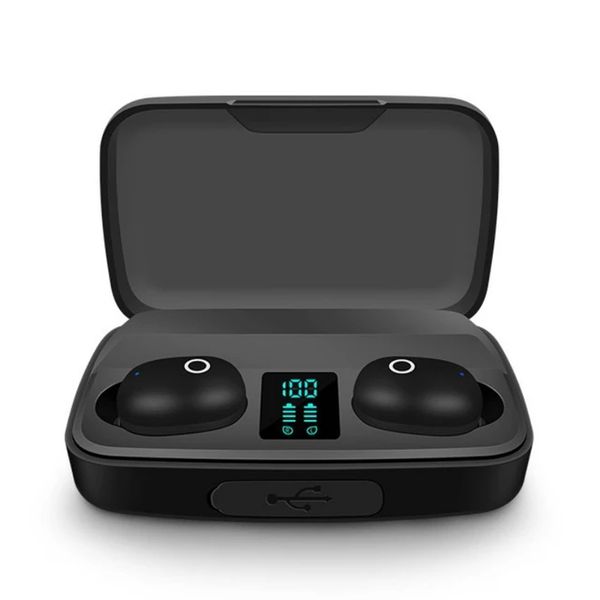 A10S Tws fone de ouvido Bluetooth 5.0 sem fio Earbud Fone de ouvido com carga de exibição no ouvido Mini Stereo Headset Sports for Smartphone