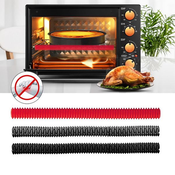 

silicone oven shelf protector heat resistant oven rack edge protector guard cover anti-bar random color