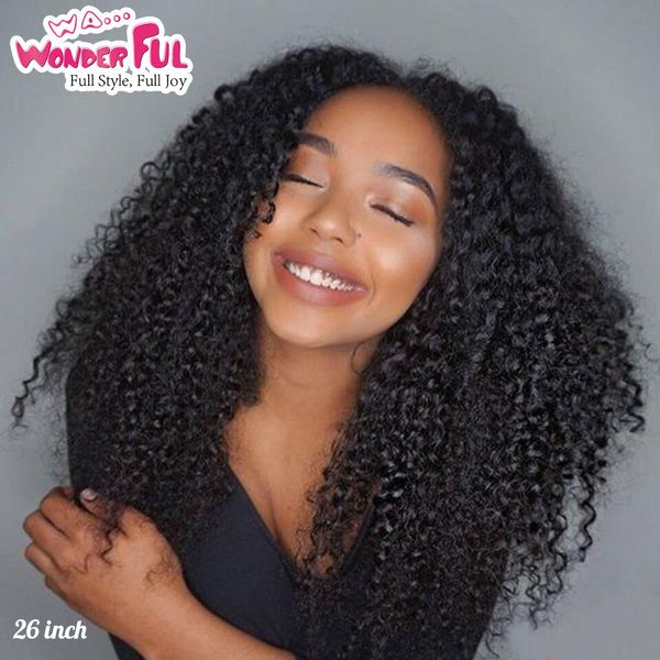 

front human hair wigs for black women 13x4 human hair wigs mongolian afro kinky curly wig frontal lace wet and wavy 30 inch