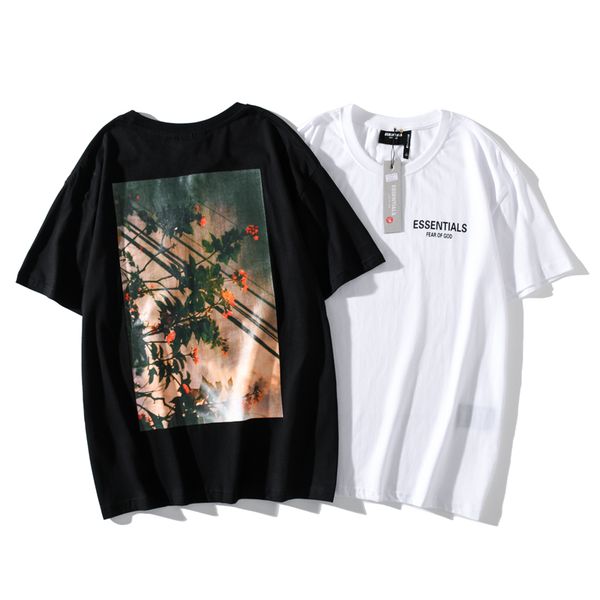 

tee essentials quality fear off god boxy ffog high t-shirt oversize 2020 men women t-shirt p cotton t-shirt kwvev, Black