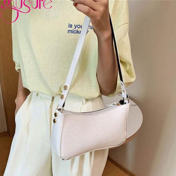

gusure women's bag retro crocodile pattern armpit bags lady single short shoulder bags casual small handbags and purses