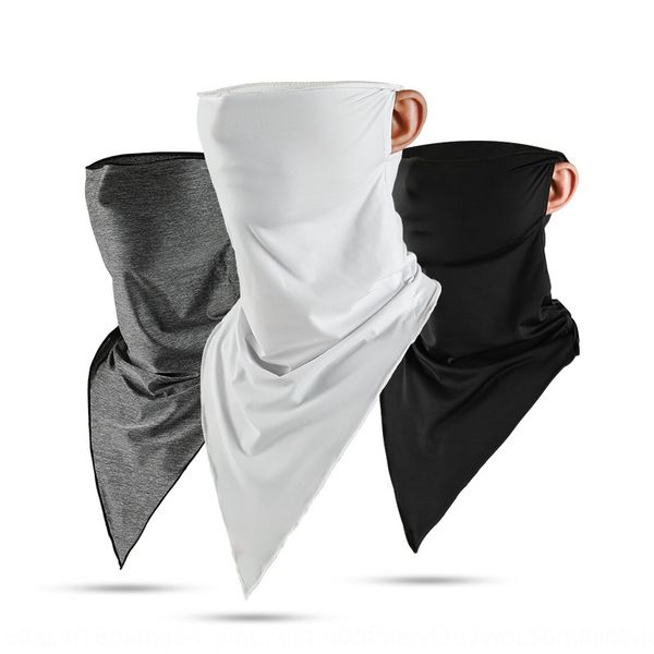 

outdoor sunscreen ice silk cycling mask triangular binder multifunctional hangers magic bicycle scarf sports scarf, Black