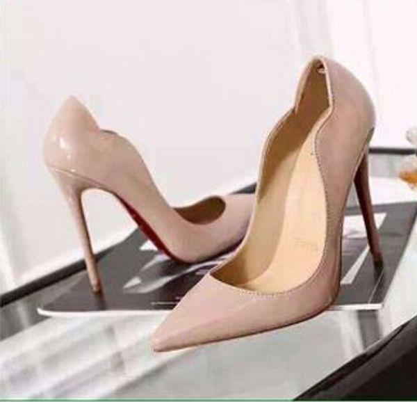 

2018 ired bottom cymn черный острым носом экстремальный высокие каблуки стилет женщины насосы свадеб модельная обувь черный насосы шипованна, Black