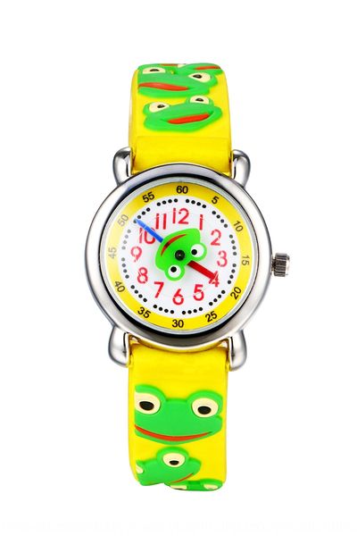 

children's cartoon children's creative frog 3d environmental protection waterproof watch boy's and girl's watch, Blue
