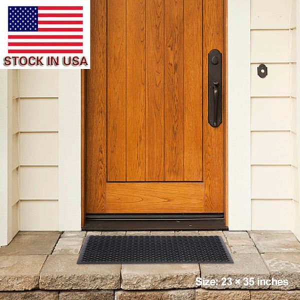 

2020 kitchen rugs designer bathroom carpet sets multi functional anti fatigue drainage rubber non-slip hexagonal mat 60*90cm wet grass