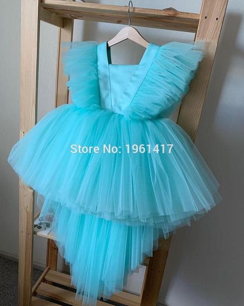 

toddler baby girl tulle flower dress party gown bridesmaid kids dress christmas party pgraphy props 1-12y, Red;yellow