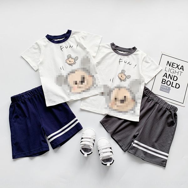 

одежда 2020 летняя футболка детская одежда новая детская костюм для мальчиков мультфильм досуг спортивные футболки двухсекционный комплект