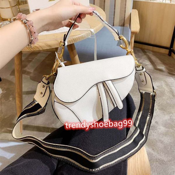 

fashion womens designer shoulder bag crossbody bag genuine leather messenger bag letter saddle bags with shoulder strap