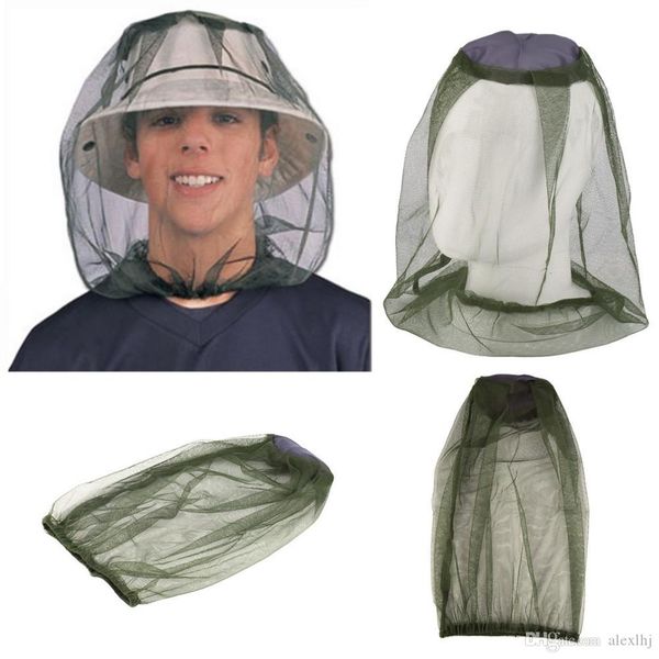 

outdoor fishing cap midge mosquito insect hat fishing hat bug mesh head net face protector travel camping cap hats, Black;white