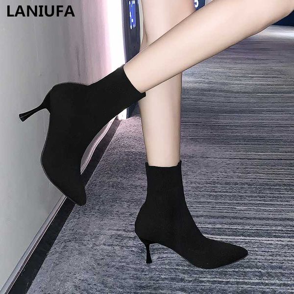 

autumn high heels women shoes female breathable mesh slip on pumps platform thin heel dress shoes woman mujer zapatos, Black