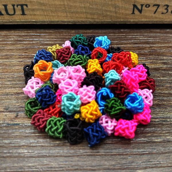 

diy handmade materials nylon wire mesh buckle diy chinese chinese knot accessories 5mm mesh buckle pineapple knot blk-008, Silver