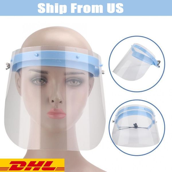 

США со DHL Защитная изоляция Защитная маска Дыхательная HD Прозрачные Дети Взрослые анти-спрей Full Face Oil-Влагонепроницаемый безопасности маска