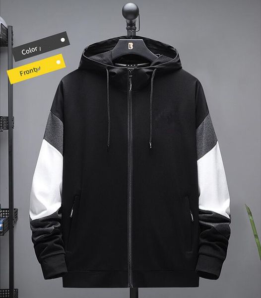 

2020 new ln59580 mens' autumn brand casual hoodie sweatshirts long sleeve sport zipper pullover hoodies men cotton streetwear, Black