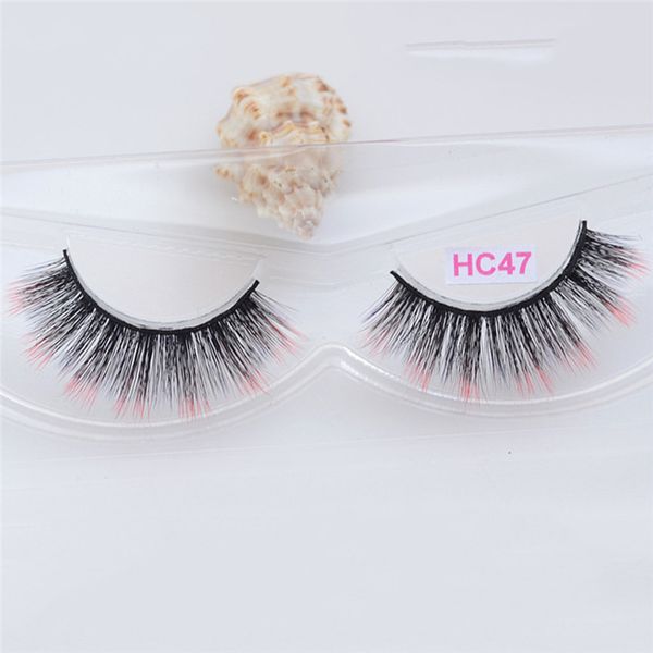 

false eyelash 1 pairs mink hair colorful gradient eyelashes 3d gradient color false eyelash extensions