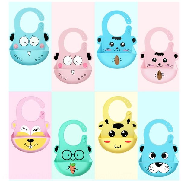 

new cartoon silicone saliva towel silica gel towel silica gel silicone saliva pocket bib dining pocket figure press