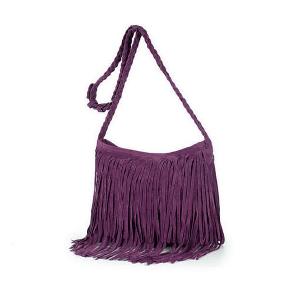 

women tassel faux suede fringe shoulder messenger zipper suede hand bag purse drop shipping 2020 new arrival