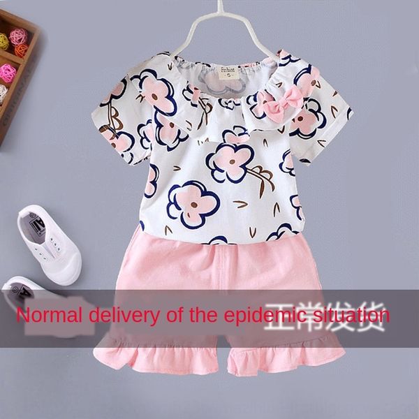 

g0rqs девочка 0-5 лет костюм с короткими рукавами шорты футболки случайные девушка тонкая мужская одежда детские шорты детская одежда костюм