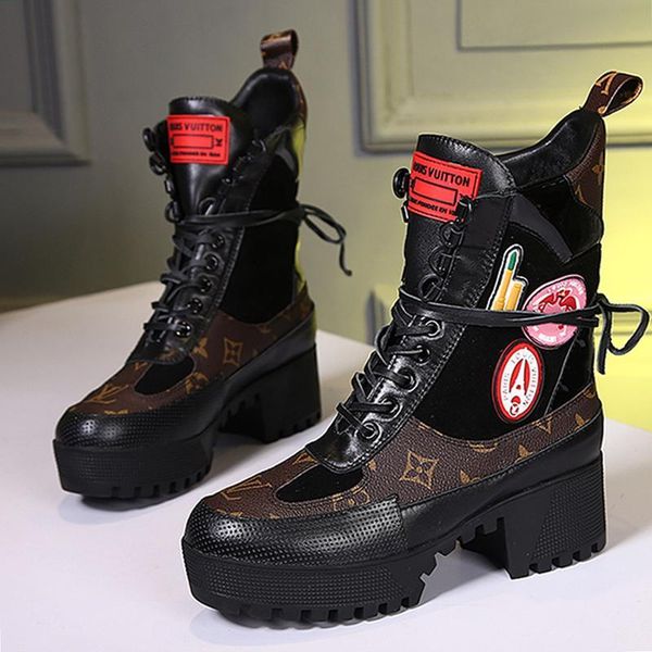 

women martin shoes shoes fashion casual boots winter lace -up luxury design casual shoes for women with original box chaussures de femme sal