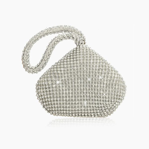 

woman evening bag shining diamond rhinestone clutch crystal day clutch lady wallet wedding purse party banquet black gold silver