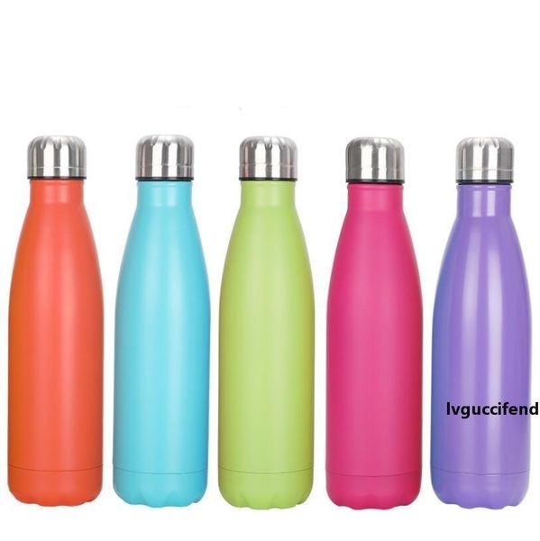 

stainless steel bottle cola shape water bottles colorfully uv plating bottle double walled vacuum insulated kettle bottles lxl1368