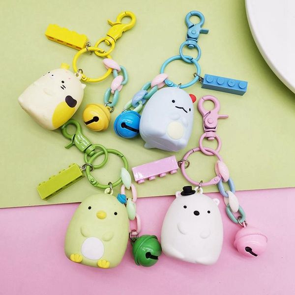 

4 colors trinket keychain corner creature keychains for cars keyrings trinkets cute keychain cute car decoration, Silver