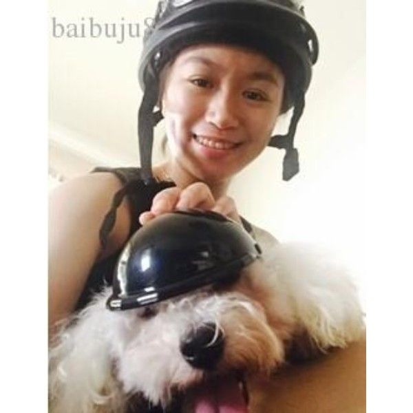 

wholesale-1pcs pets helmets ridding cap handsome biker hat abs doggie puppy motorcycle protect for sports lovely dog cat costumes s3