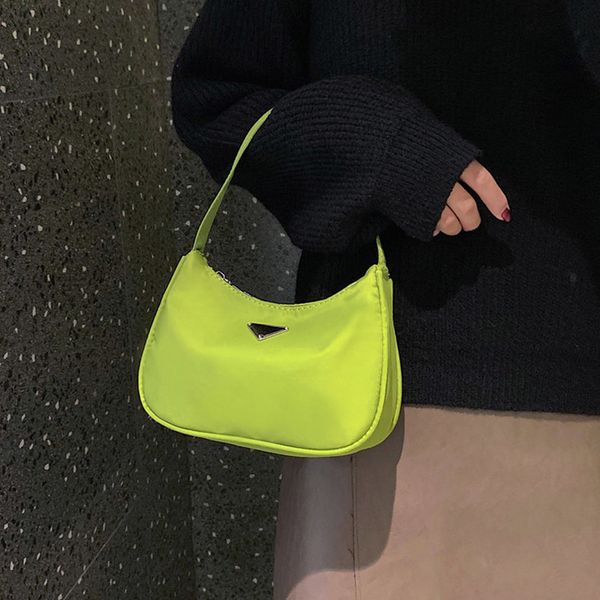 

new fashion candy color new moon fashion package bags for women 2020 simple nylon handbag baguette bag shoulder bag