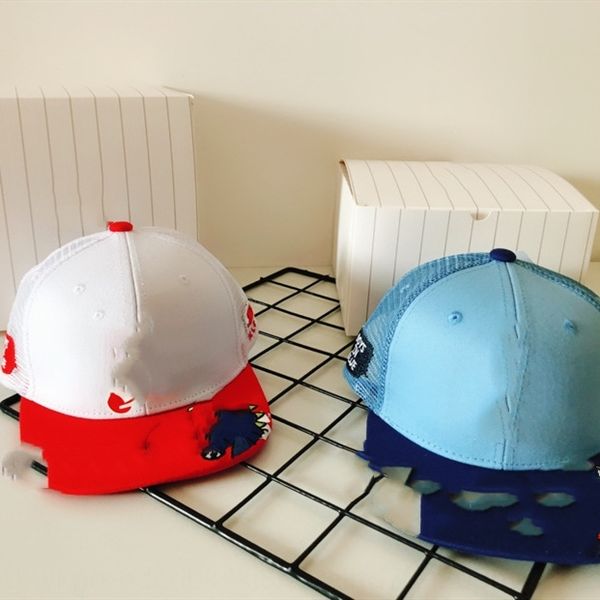 

2020 new children's male and female baseball men women children's hat duck baseball cap multicolor net cap fashionable embroidery, Blue;gray