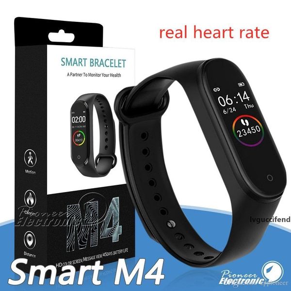 

m4 smart band fitness tracker watch sport bracelet heart rate smart watch 0.96 inch smartband monitor health wristband pk mi band 4