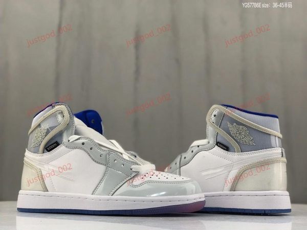 

xshfbclair 1s 1 high zoom white racer blue 1s r2t retro men basketball shoes designers brand mens women sneakers, Black;red