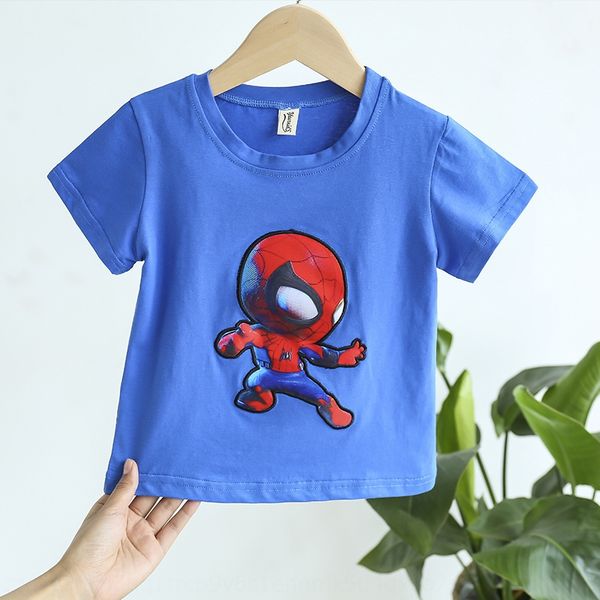 

gqsbq boy t-shirt children flash short-sleeved casual comfortable clothes zhong xiao tong casual children's children's luminous t, Blue