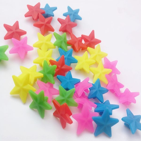 

small stars star flower bicycle spokes colorful beads colorful stars baby carriage star bicycle color slice 36, Silver