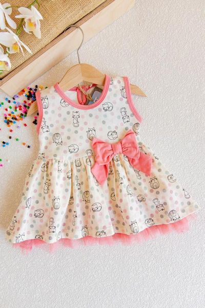 

tulle detailed baby girl hanger dress, Red;yellow