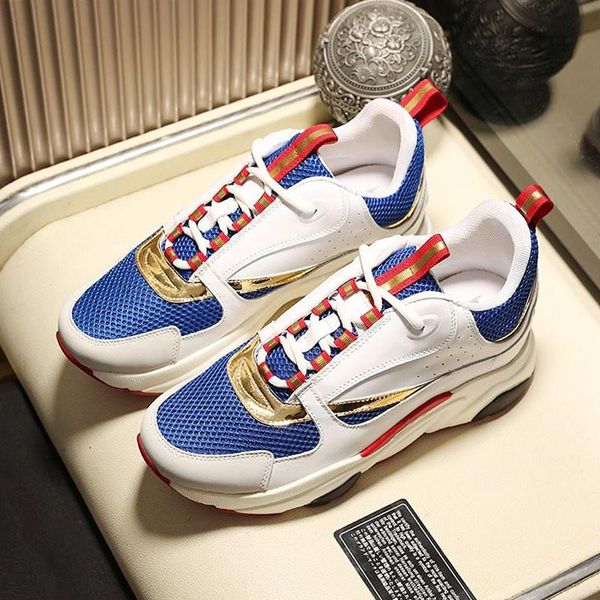 

2021 fast delivery b22 calfskin sneaker lightweight mens shoes lace -up low drop ship comfortable shoes chunky sneakers zapatillas hombr, Black