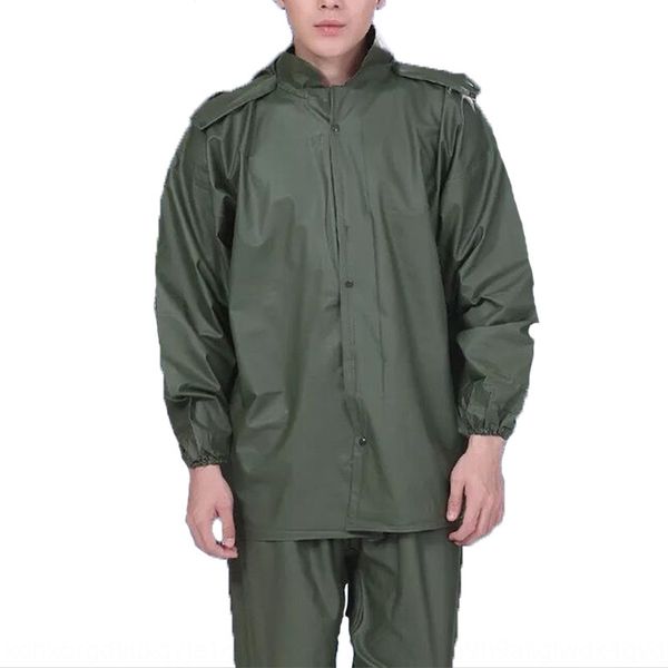 

new split waterproof oxford split raincoat and rain pants pvc new body suit oxford waterproof suit, Red;brown